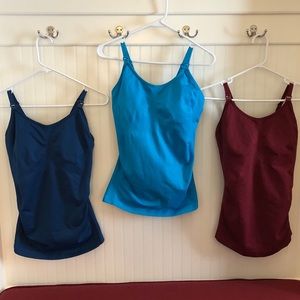 Set of 3 Nursing/Maternity Camis with Built-in bra